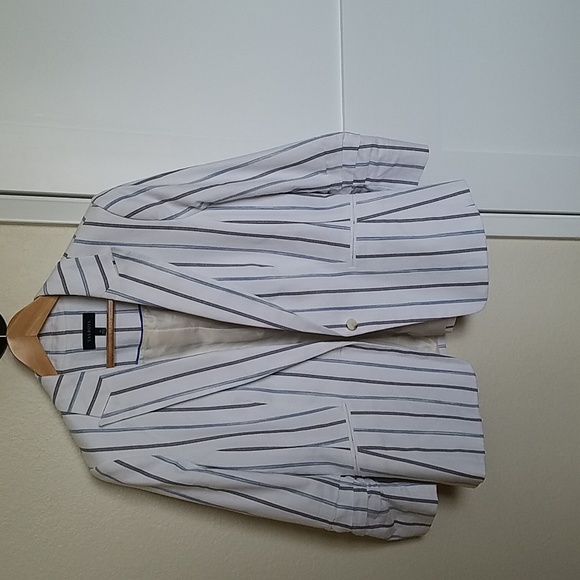 Talbots Jackets & Blazers - Talbots Striped Blue and White Blazer - 14